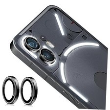  2 Set for Nothing Phone 2 Camera Lens Protector, Scratch-Resistant HD Black