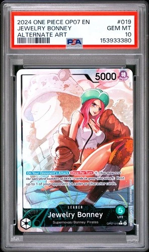 One Piece En Jewelry Bonney Alternate Art OP07-019 PSA 10 Gem Mint