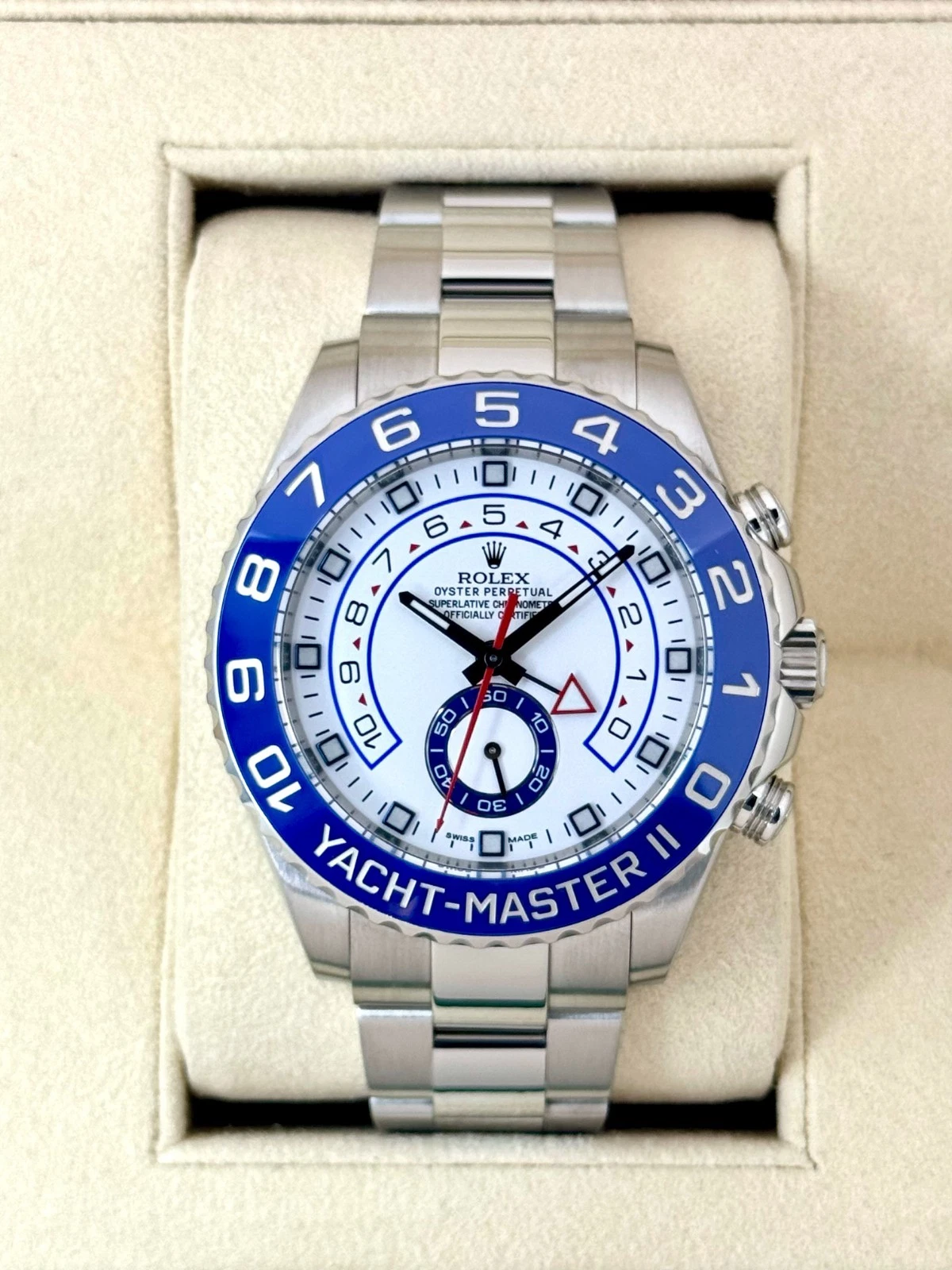 2016 Rolex Yacht-Master II 44mm 116680 Stainless Steel White Dial