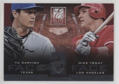 2014 Panini Donruss Elite Face to Face 900/999 Mike Trout Yu Darvish #2 00h0