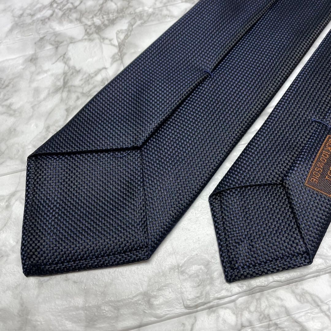 tag HERMES tie current design solid tie navy - image 6