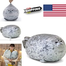 Soft Seal Plush Pillow 11.5 Inch Gray Stuffed Animal Toy Cute and Comfortable