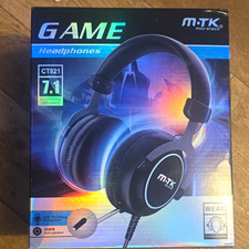 M-TK Moveteck CT821 7.1 Wired Gaming Headset USB/3.5mm Mic LED Black