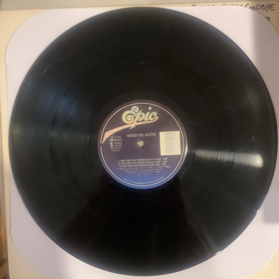 Dead Or Alive, 12" Maxi-Single, VG, Baby Don't Say Goodbye *Synth Pop* - Image 2 of 2