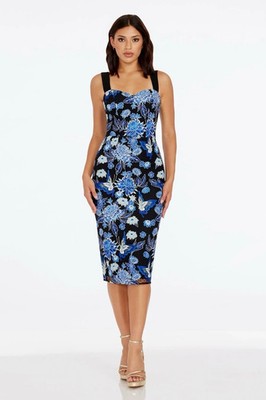 dress the population floral embroidered dress Sydneys Closet SC5259 Prom Dress - Ivory