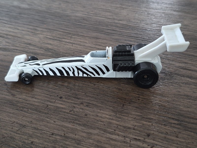 Hot Wheels 1993 Zebra Striped Drag Racer Car Loose