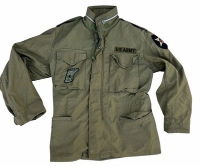 Vintage 60s US Army Military M65 Field Jacket Medium OG-107 Cold