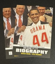 (2) Barack Obama 2010 Upper Deck Season Biography #SB-46 Lot - U.S. President