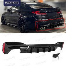 For 2017-2023 BMW 5 Series M Competition Style Gloss Black Rear Lower Bumper