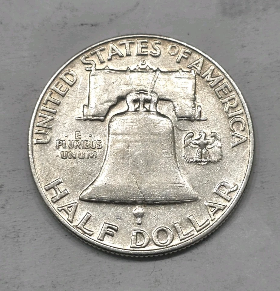 1959-D Franklin Half Dollar Double Die Obverse, Extra Fine Condition. - Image 4 of 4