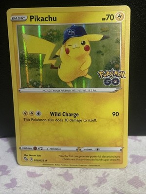 Pikachu 28/78 Pokémon Go Set Holo Rare Pokémon Card TCG 2022