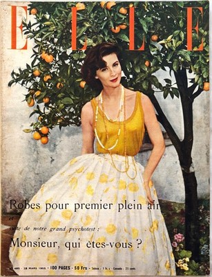 ELLE Magazin Nr. 485 vom 28. März 1955 alte Modemagazin Cover Boutique DIOR