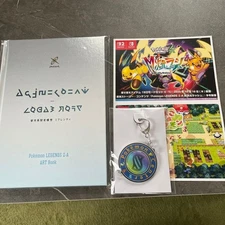Pokemon LEGENDS ZA Art Book & Keystone Keychain Set Nintendo Switch Bonus Limite