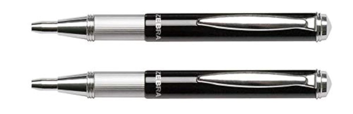 Zebra 10110 Telescopic Ballpoint Pens (Pack of 2) 1mm, Pocket Clip