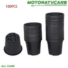 ALL-CARB Garden Planter Pots 6 inch Plastic Nursery Pot Container 100 Pack