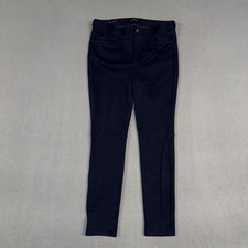 Talbots Pants Women  s 6 Navy Blue Lexington Skinny Stretch Rayon Nylon Blend