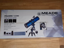 Meade Polaris 130MD Telescope Reflector with lens, mount + motor.