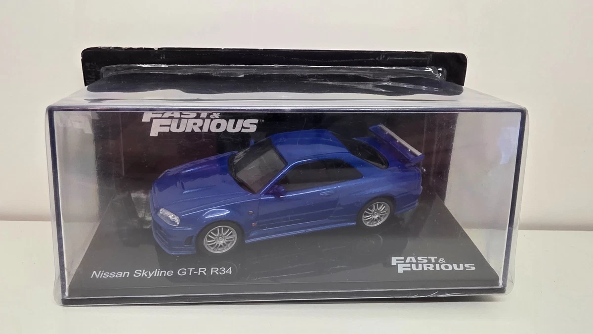 Nissan Skyline R34 GT-R Fast & Furious - Modèle Réduit 1/43 Altaya - Paul Walker - Neuf