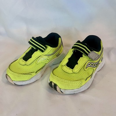 Toddler Boys Citron Green Saucony Ride 10 Tennis Shoes Sneakers Size 5M