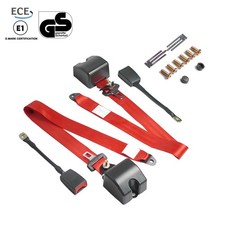 2x Rot Original VW Passat 3-Punkt Sicherheitsgurt Gurtpeitsche E-Prüfung