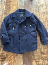 Boys Size 7 Navy Blue Peacoat, NWoT
