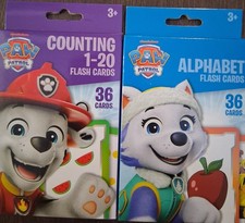 Set of Paw Patrol Alphabet and Counting Flashcards