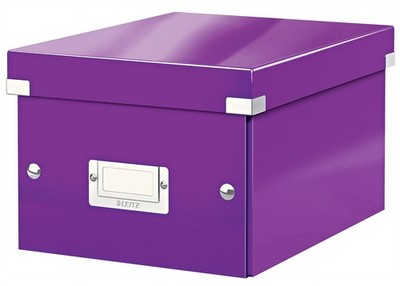 Leitz A5 Storage Box, Click and Store Range 60430062 - Small, Purple Purple Smal