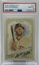 Dustin Pedroia PSA 10 -2018 Topps Allen & Ginter Portrait- Red Sox Spark Plug