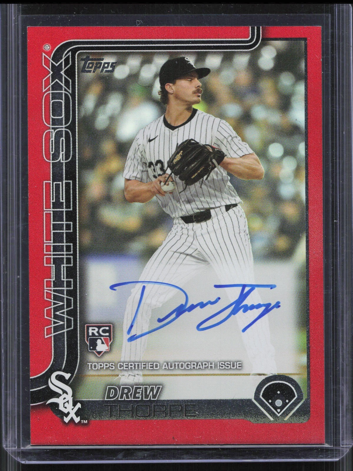 2025 Topps Series 1 Drew Thorpe #320 Rookie Real One Auto Red Rainbow 1/5