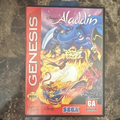 Disney's Aladdin Sega Genesis Virgin Games COLORLESS Manual Included 