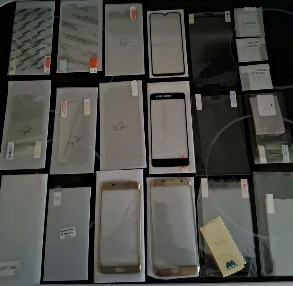 Brand New Screen Protectors Lot - Assorted WHOLESALE + 2 Samsung S21 Fe Cases - Image 2 of 4