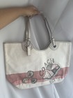 Coach Seashell Beach Canvas Tote Bag Used Good Condition- Foil Peeling