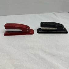 Lot Of 2 Vintage Swingline Cub Stapler - Red/black Made in the USA  Long Island