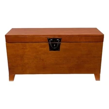 Maklaine Transitional Wood and Metal Cocktail Table Trunk in Brown