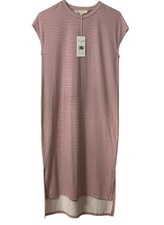 Image of NWT Synergy Organic Cotton Seeker Striped T-Shirt Dress Amber Pink Size XS Eco