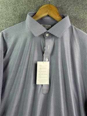 Collars & Co Congressional Navy Dress Collar Polo Featherweight XL Relaxed