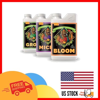 Comprehensive Nutrient Bundle for High-Value Crops: Bloom, Micro & Grow, 1L Each