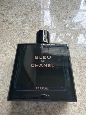 BLEU DE CHANEL PARFUM 100 ML. OR 3.4 FL. OZ. EMPTY GLASS BOTTLE Chanel