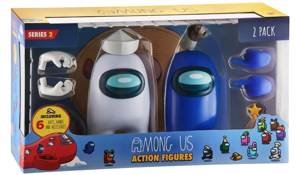 Among us Action Figures Crewmate Series 2 Large Size Grey & Blue (Box Damaged)
