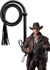 Riding Whip for Equestrian Sport, Faux Leather Horse Whip for Dressage 59" Long