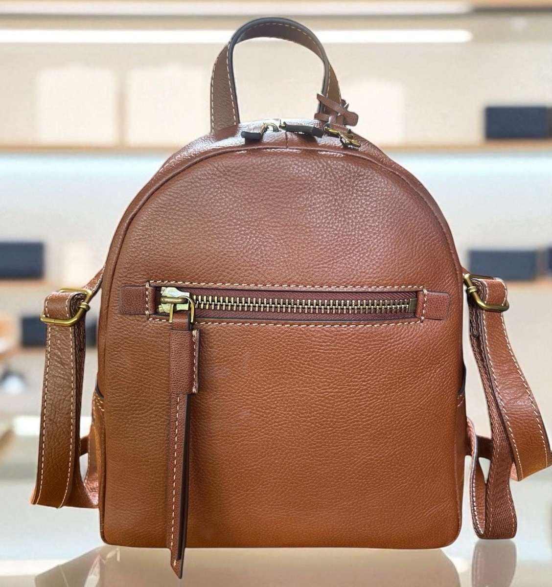 【FOSSIL】MEGAN MINI BACKPACK ブラウン Fossil Megan Mini Leather Backpack - Macy's