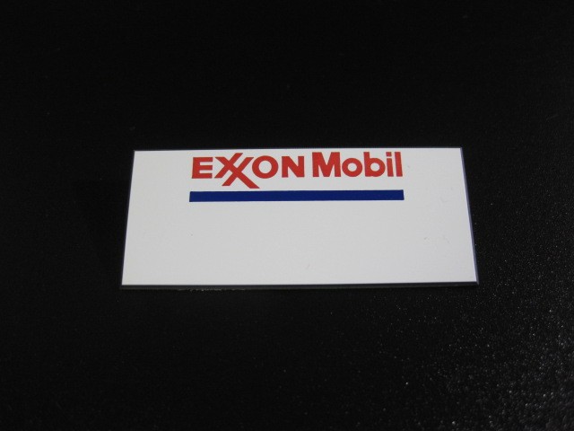 EXXONMOBIL * GAS STATION ** OIL COMPANY Employee Name Badge! WHITE!
