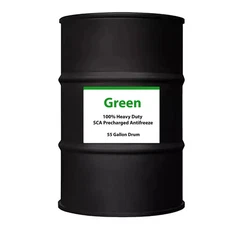 Green 100% Heavy Duty SCA Precharged Antifreeze - 55 Gallon