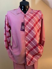    New Men's 2pc Walking Suit - Shirt  Pants Set Size L  Free Matching Dress