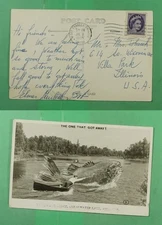 DR WHO 1955 CANADA FT FRANCES ONT CLEARWATER LAKE FISH POSTCARD RPPC m11254