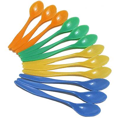 7 Stück Eierlöffel 19cm Bunt - Wiederverwendbare Plastiklöffel Für Dessert & Kaffee