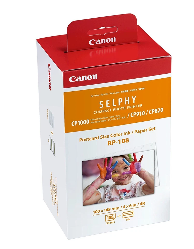 5 x Canon RP-108 4x6 Paper/Ink, 108 Sheets for SELPHY CP1200 CP1300 CP910 CP820  - Image 2 of 3