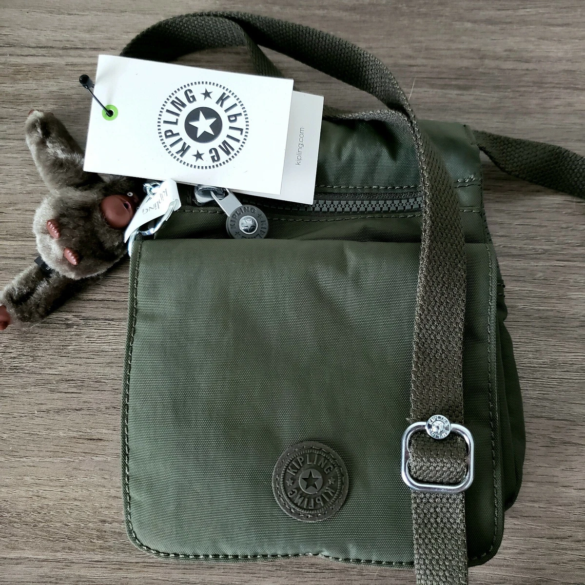 Kipling El Dorado Crossbody Jaded Green tonal Bag Purse NWT msrp 54