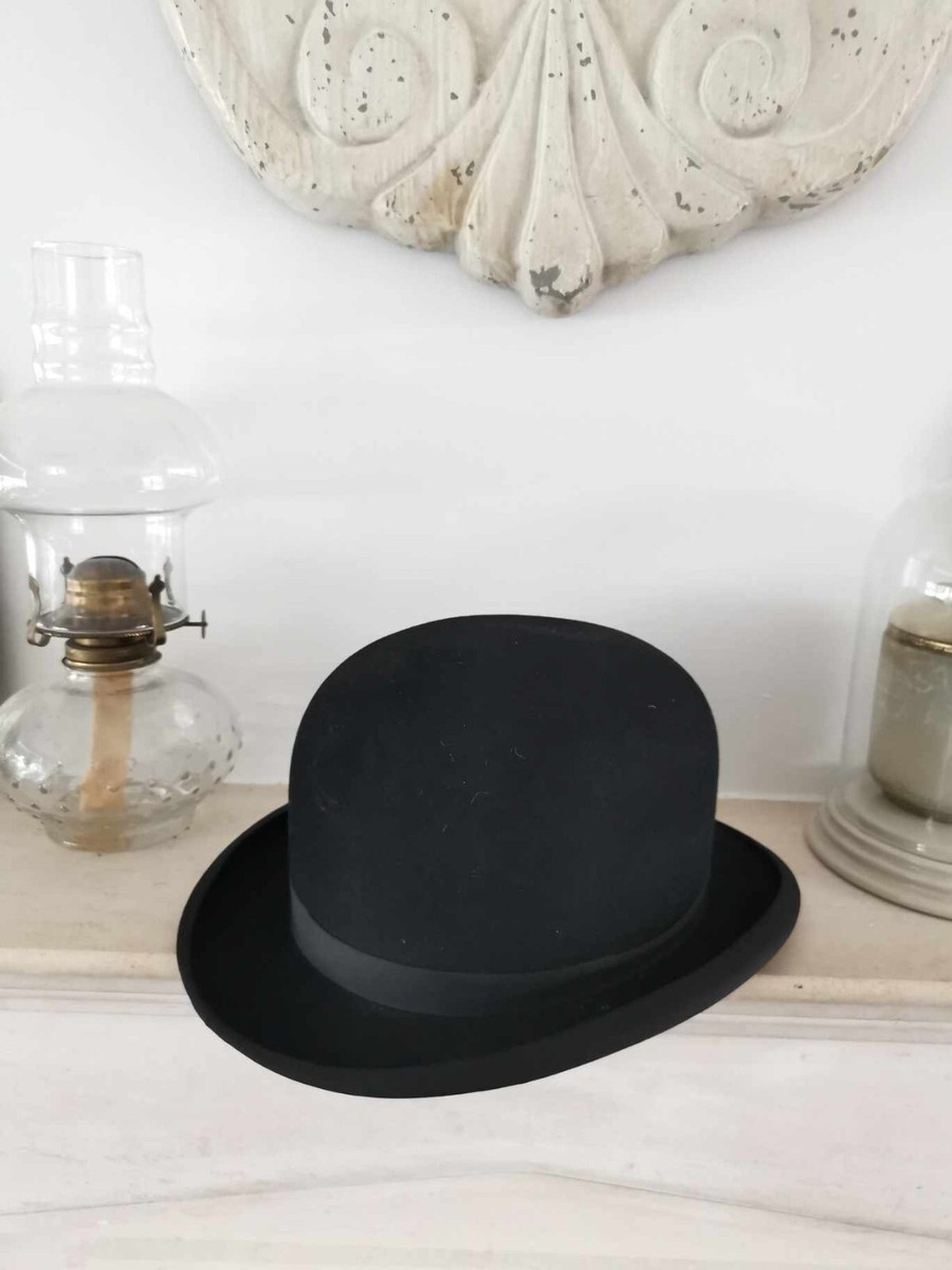 Vintage Woodrow Piccadilly London Black Amylite Bowler Hat For T