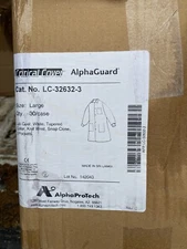 Alpha Pro Tech LC-32632-3 Critical Cover Lab Coat with 3 Pockets 30ct Large
